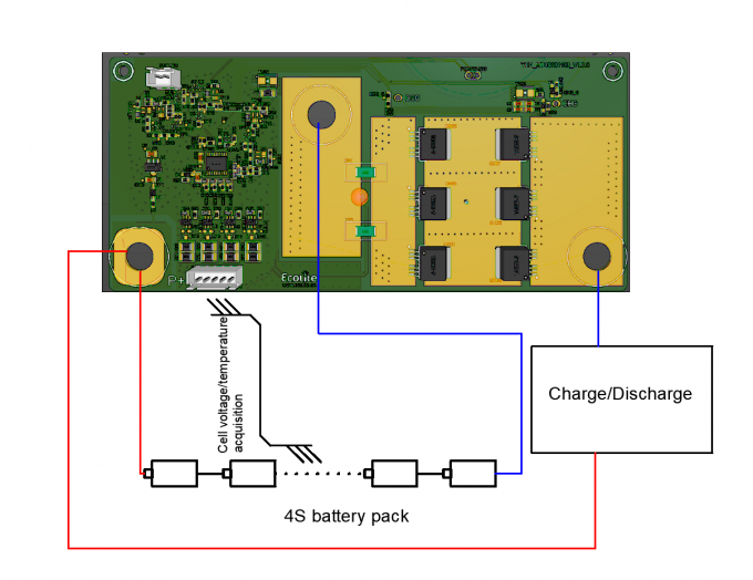 4S 12V 500A Smart Lithium Ion Battery Management System For 3-4Ah ...