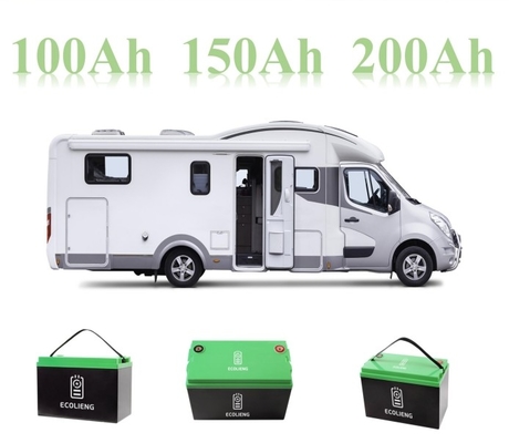 LiFePO4 12V 100Ah Portable Lithium Battery Pack For RV Caravan Boat Homes