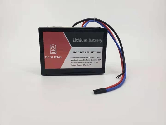 24V 7.8Ah Lithium Titanate LTO Battery Pack For Solar Tracker / Electric Door