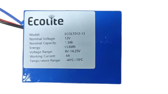 Customizable LTO Battery Pack 12V 1.3Ah Long Cycle Lithium Titanate LTO Batteries