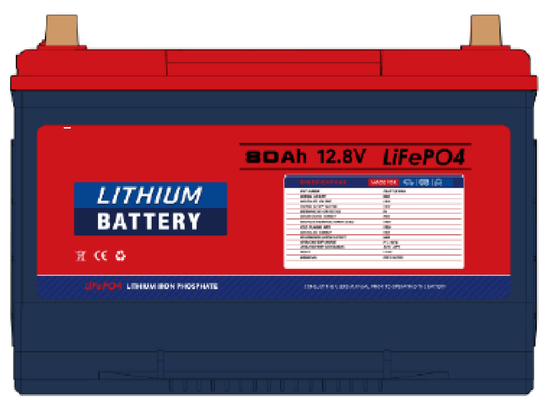 Long Cycle Life LiFePO4 LFP 12.8V 80Ah Lithium Iron Phosphate Cranking Battery