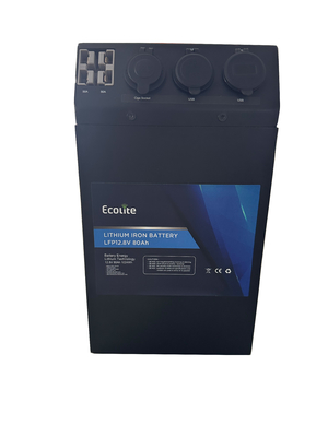 ECOLITE Fast Charging LiFePO4 Portable Energy Storage  Lithium Battery 12.8v 80A