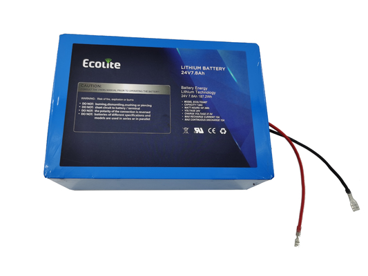 Lithium LTO Battery Pack 24V 7.8Ah LiFePO4 Battery For Solar Controller Tracker With BMS