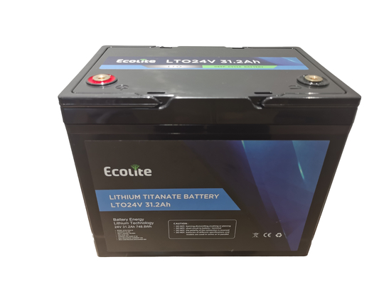 Longlife Safety Fast Charging Lithium Ion LTO 24V 31.2Ah Lithium Titanate Battery Pack