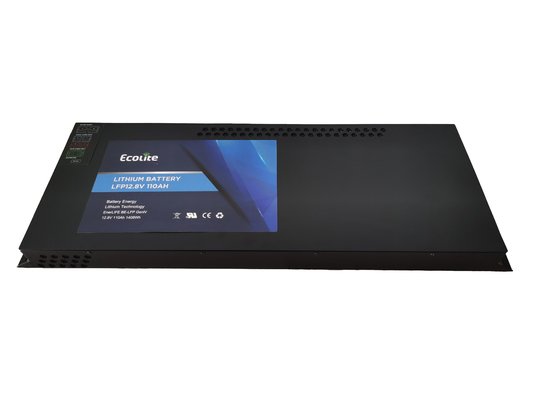 12.8V 110Ah LiFePO4 Slimline Battery 1408Wh Lithium Battery Integrated BMS For Backup Energy