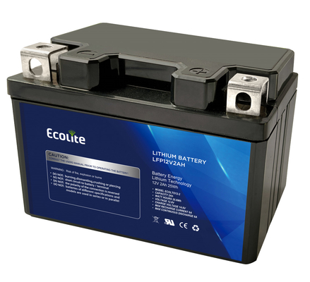 Lightweight 12.8V lithium iron Motorcycle starting battery integrated BMS