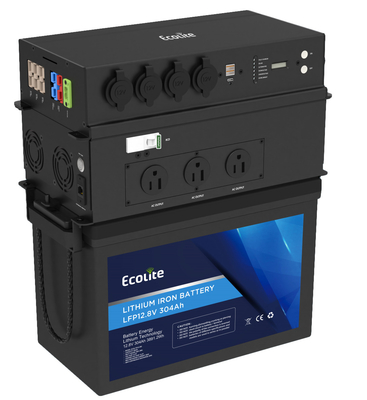 ECOLITE LiFePo4 12.8V 300Ah Lithium Battery 3840Wh Portable Power Station