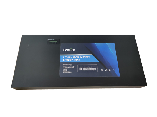OEM Customize Super Slimline Lithium Battery 12.8V110Ah LiFePO4 Camping Battery For RV Caraven With Display